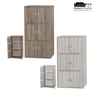 6 Doors Book Case With Chipboard and Paper Laminated