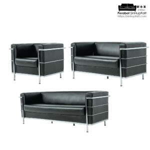 Comes With 3 Materials PU/Fabric, Half Leather, Full Leather 1+2+3 Sofa