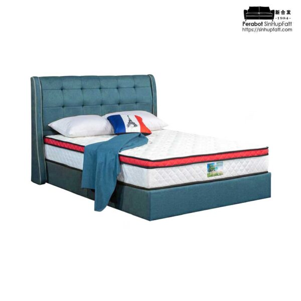 Casablanca Headboard Divan Light Navy Blue 3003