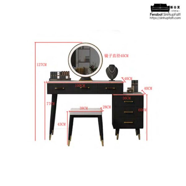 DS120 Dressng SetStool BLACK 1