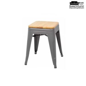 Metal Stool wt Wooden Top (Tri Color)
