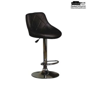 PU Cushion Bar Chair With Chrome Legs