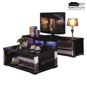 MDF Board With Glass Top And Drawers For TV Cabinet And Coffee Table