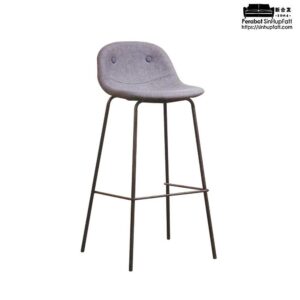 Fabric Bar Chair With Metal Legs