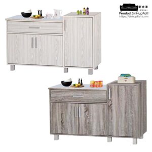 Chipboard With PU Paper Laminated And Top Mosaic Gas Cabinet