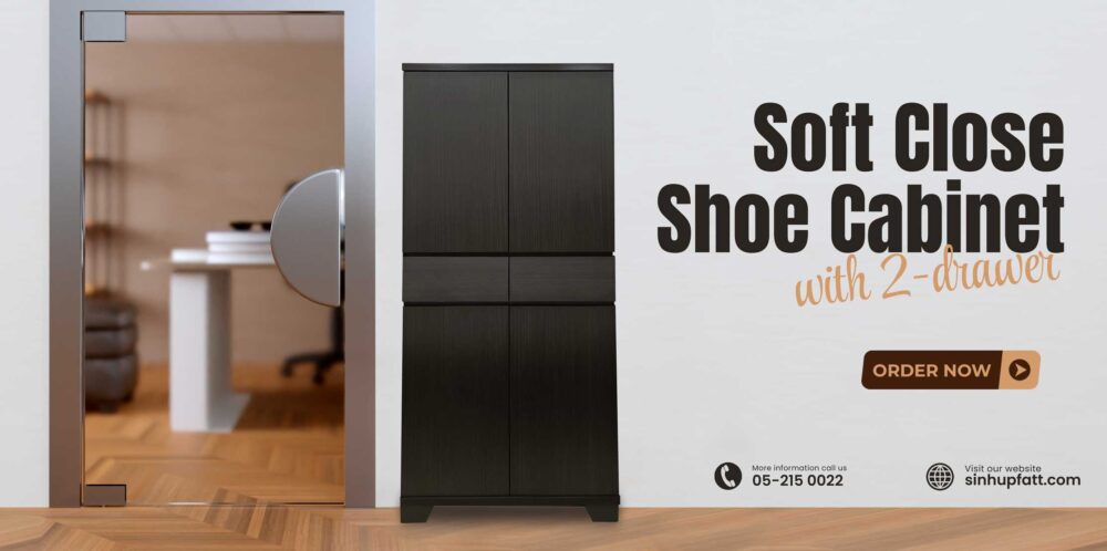 W Blog poster Soft Close Shoe Cabinet