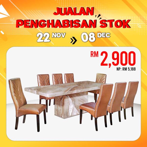 1+8 Marble Dining Set RM 5188