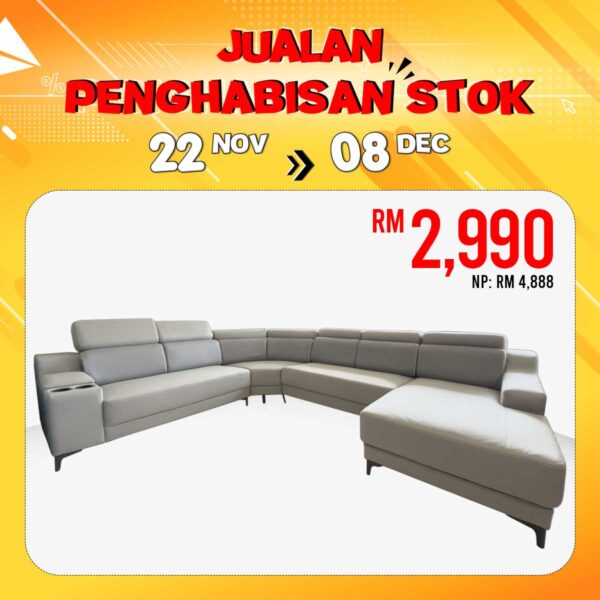 SF 120 2+C+2+L Hytech Corner Sofa Fabric RM 4888