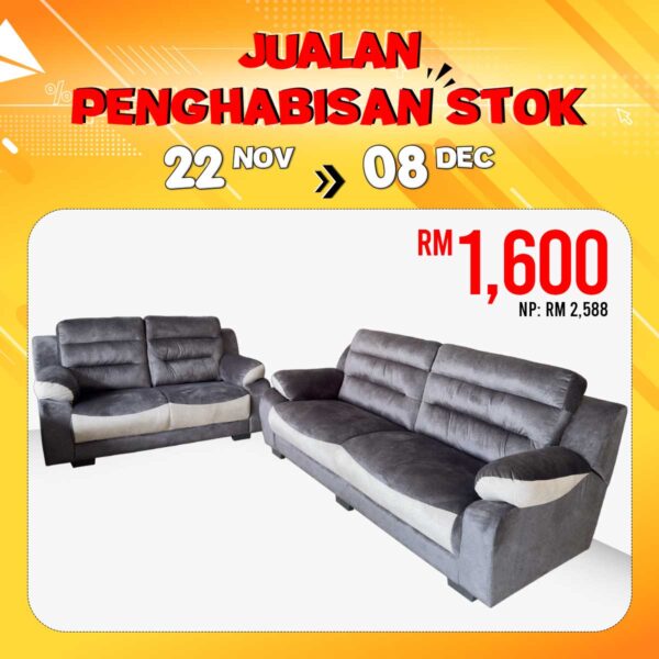 VDZ 5800 2+3 Seater Fabric Sofa 3 RM 2588