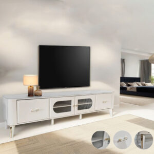 33132-HCWT – White Low Cabinet / Console Table