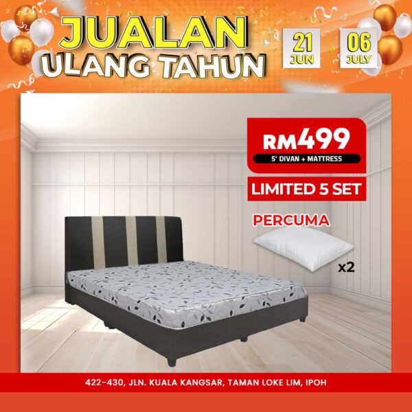 33 5' Divan + Mattress