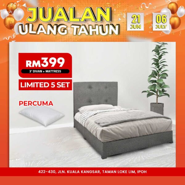 34 3' Divan + Mattress