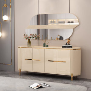 Cabinet and Wall Mirror Set
