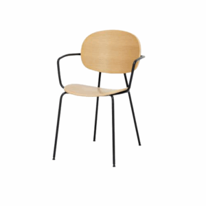 Metal Frame With Wooden Seat and Back Arm Chair – Model DC Stockholm
