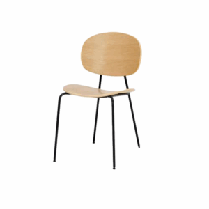 Metal Frame With Wooden Seat and Back Side Chair – Model DC Stockholm