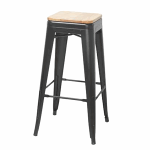 Tolix Bar Stool – Model 750 with Wooden Seat
