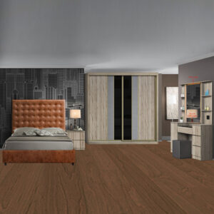 Bedroom Set with Wardrobe and Dresser