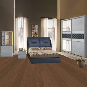 Elegant Bedroom Set with Wardrobe and Dresser