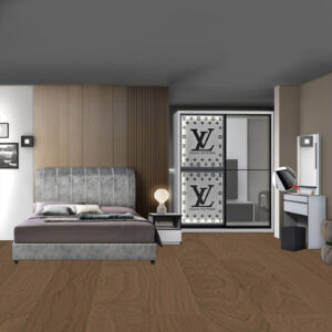 Bedroom Set with Light Grey Stylish Design