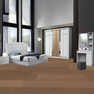 White Bedroom Set with Dresser and Wardrobe