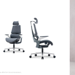 A1 (Grey Fabric) Chrome Office Chair
