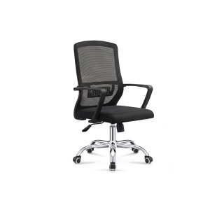 Ergonomic Mesh Office Chair with Lumbar Support and Chrome Base