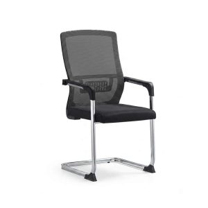 Black Mesh Cantilever Office Visitor Chair